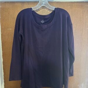 J. Jill Women's Navy Blue Long Sleeve Top